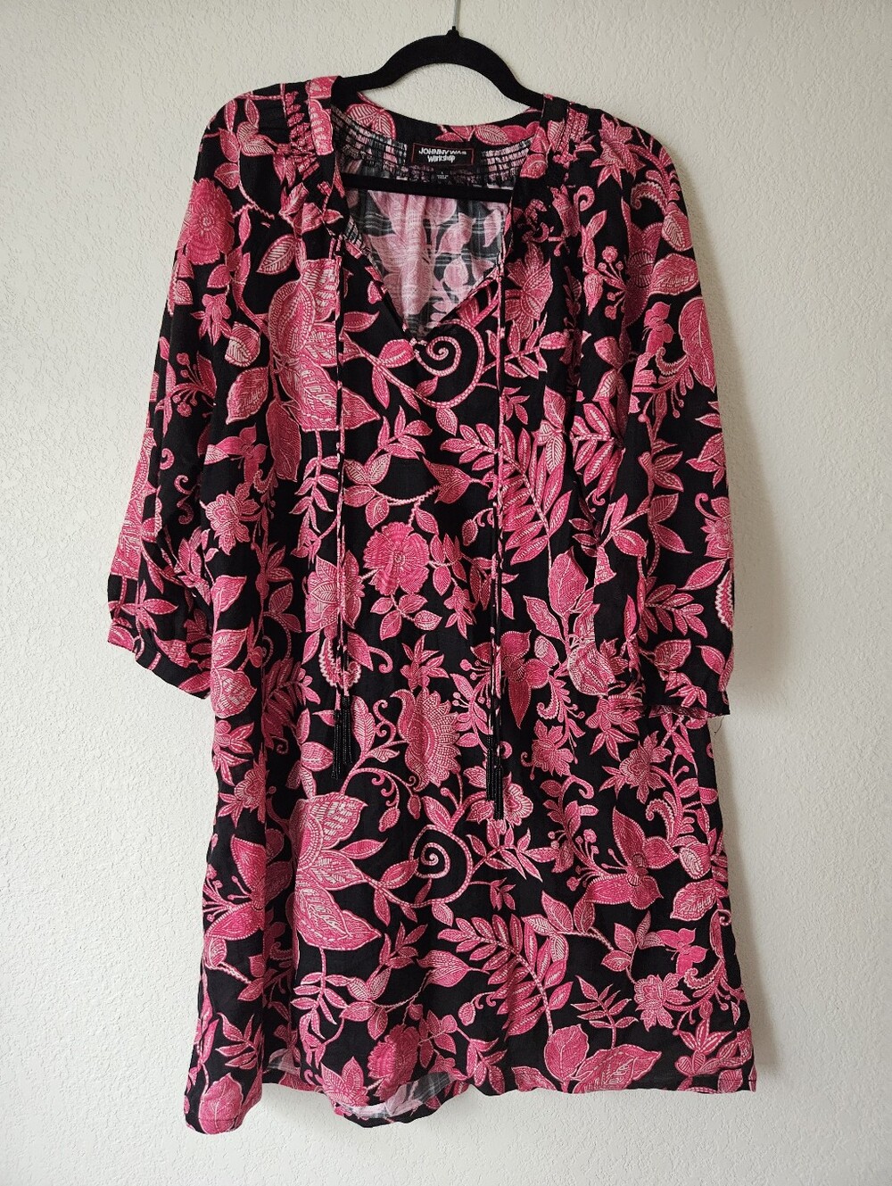 Johnny Was Tassel Dress In Alycia Black Size Large